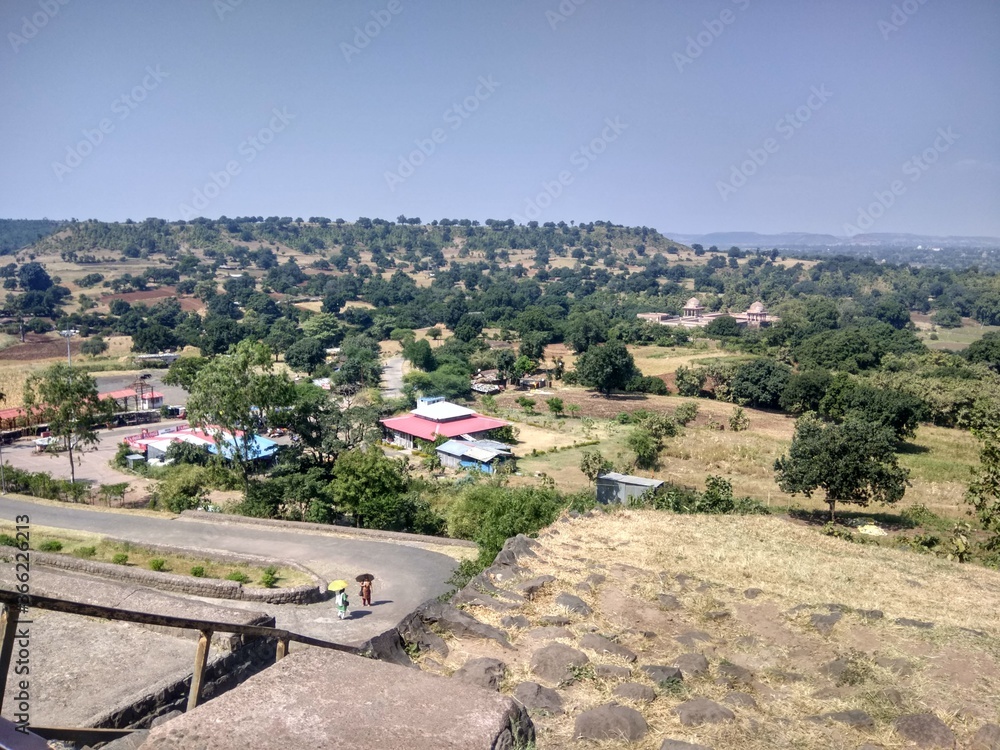 panoramic view of city with Narmada River