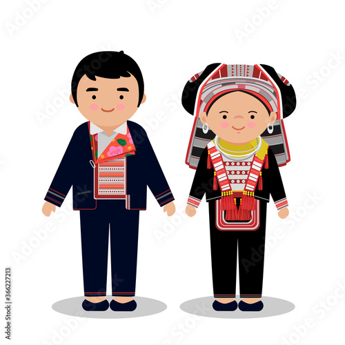 Hmong in northern of vietnam in traditional costume.