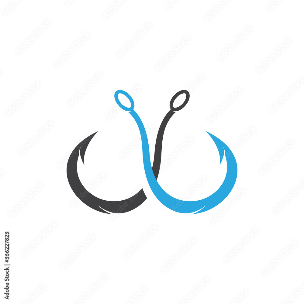 Fishing hook icon design template vector Fishing hook icon design template vector