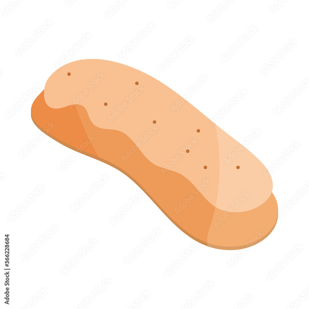 bread long loaf menu bakery food product flat style icon bread long loaf menu bakery food product flat style icon