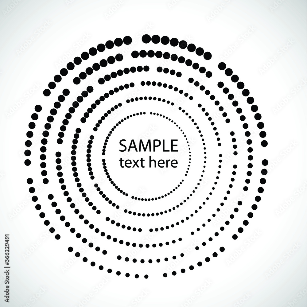 Halftone dots in circle form. round logo . vector dotted frame . design element Halftone dots in circle form. round logo . vector dotted frame . design element