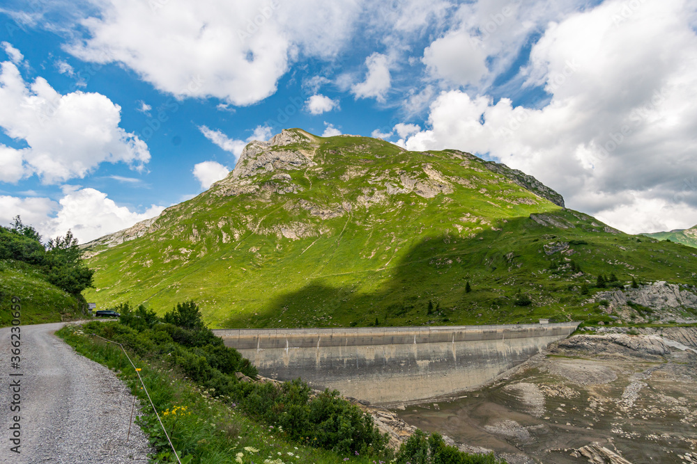 Fototapeta premium Fantastic hike in the Lechquellen Mountains in Vorarlberg Austria