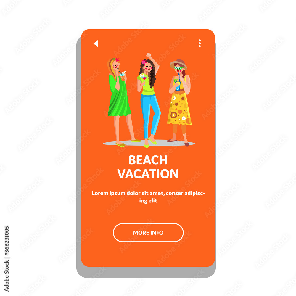 Beach Vacation And Tropical Resort Party Vector Beach Vacation And Tropical Resort Party Vector