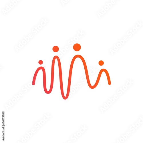 people family team work logo vector icon illustration logo