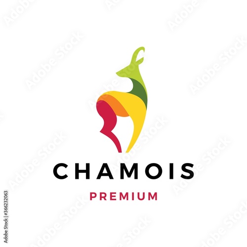 chamois logo vector icon illustration