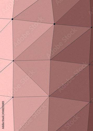 Pink Peach color Abstract color Low-Polygones Generative Art background illustration
