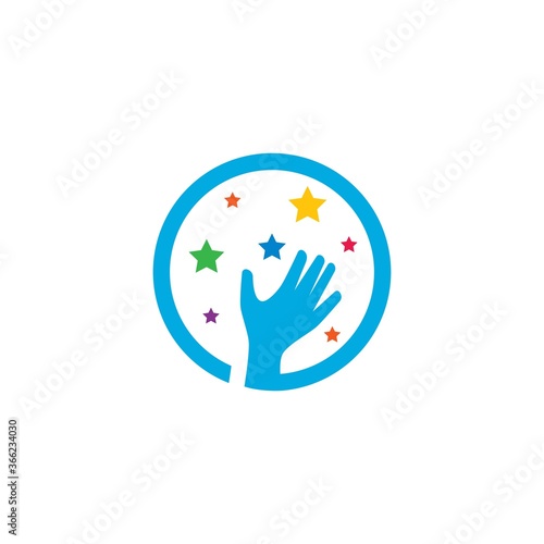 Hand and star logo Free Download Hand and star logo - GFXLoad