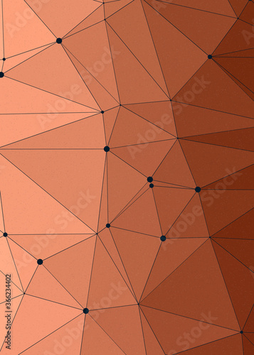 Orange Red color Abstract color Low-Polygones Generative Art background illustration