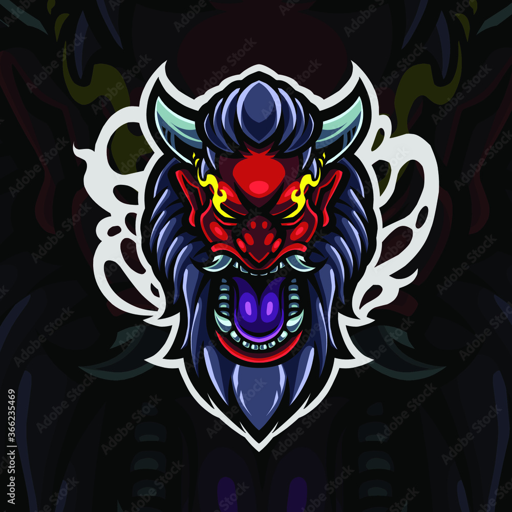 Devil head esport mascot logo