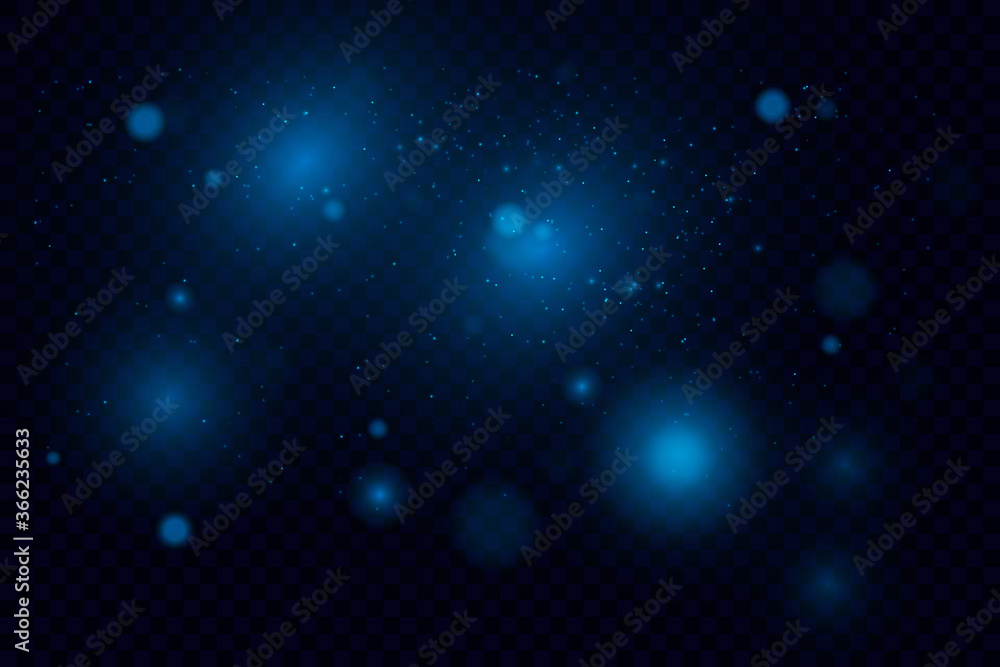 Fototapeta premium Blurred bokeh light on dark background.