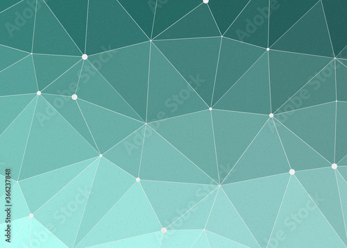 Turquoise Blue color Abstract color Low-Polygones Generative Art background illustration