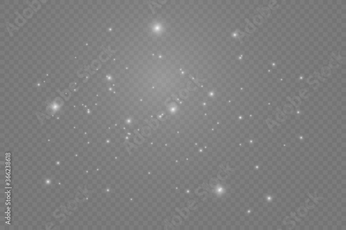 The dust sparks and golden stars shine with special light