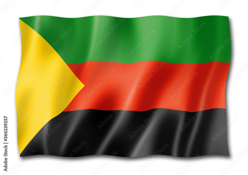 Azawad MNLA flag isolated on white Azawad MNLA flag isolated on white