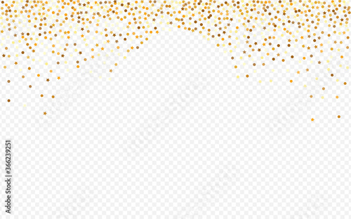 Golden Dot Golden Transparent Background. Modern 