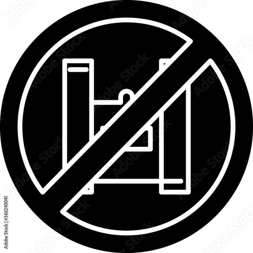 Black Say no to plastic bags poster icon isolated on white background. Disposable cellophane and polythene package prohibition sign. Vector Illustration.