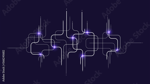 Digital geometric tech elements abstract background