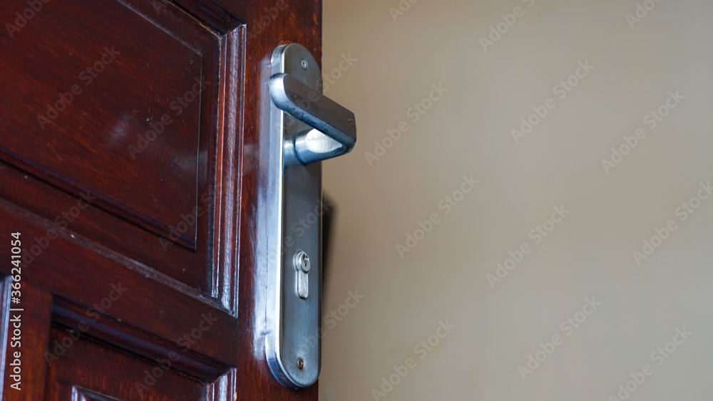 Obraz premium Close up the door handles of the house