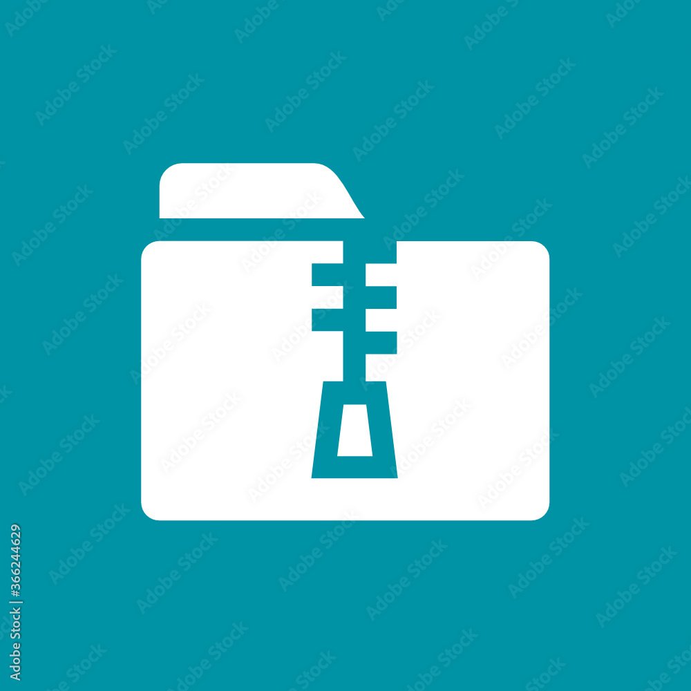 Fototapeta premium Zip Folder - Metro Tile Icon