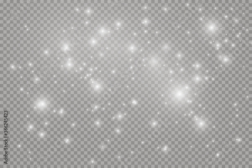 Vector sparkles on a transparent background.