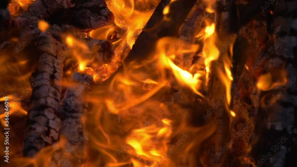 Fire Is Burning In The Fireplace in slow motion 180fps Fire Is Burning In The Fireplace in slow motion 180fps