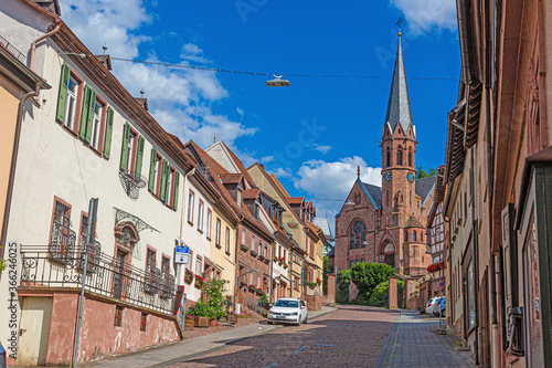 Picture of the Miltenberg city gate located non the main river bridge during daytime