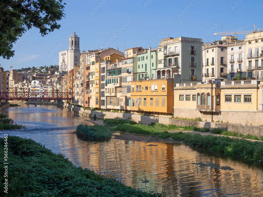 Girona City (Spain) view over Onyar river