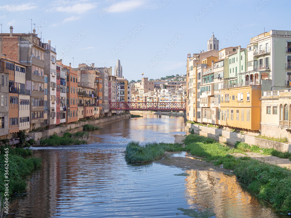 Girona City (Spain) view over Onyar river