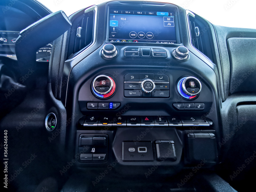 Fototapeta premium luxury car ac control panel