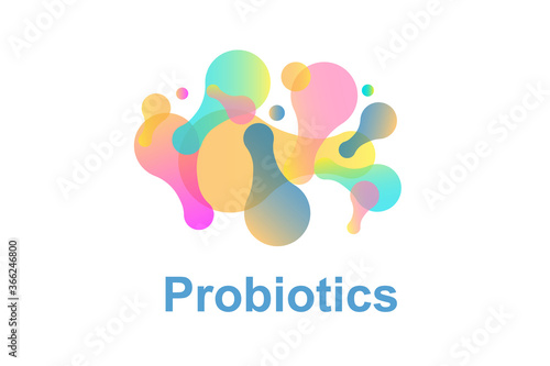 Probiotics bacteria logo.