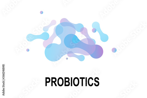 Probiotics bacteria logo.