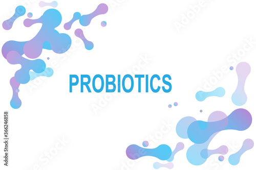 Probiotics bacteria logo.