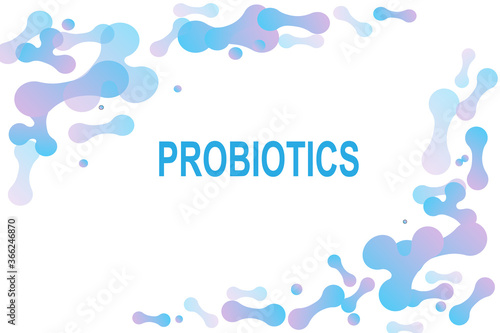 Probiotics bacteria logo.