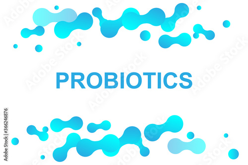 Probiotics bacteria logo.