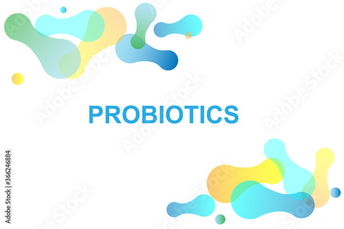 Probiotics bacteria logo.