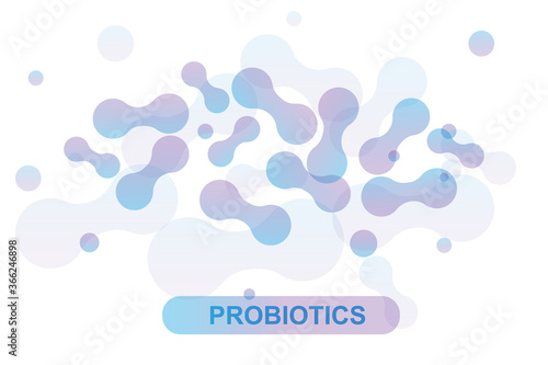 Probiotics bacteria logo.