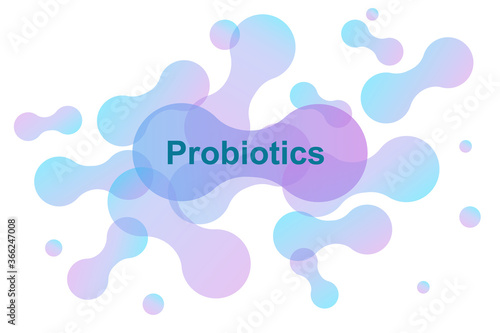 Probiotics bacteria logo.