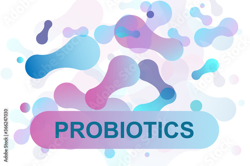 Probiotics bacteria logo.