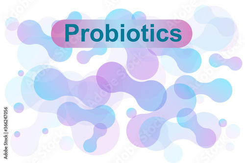 Probiotics bacteria logo.