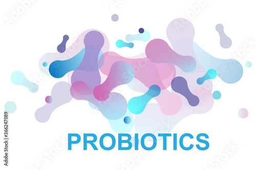 Probiotics bacteria logo.