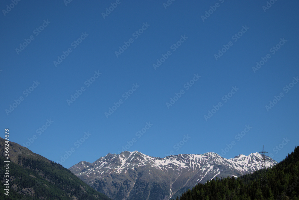 Berglandschaft im Engadin in der Schweiz 27.5.2020