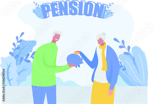 Elderly couple saving for retirement 