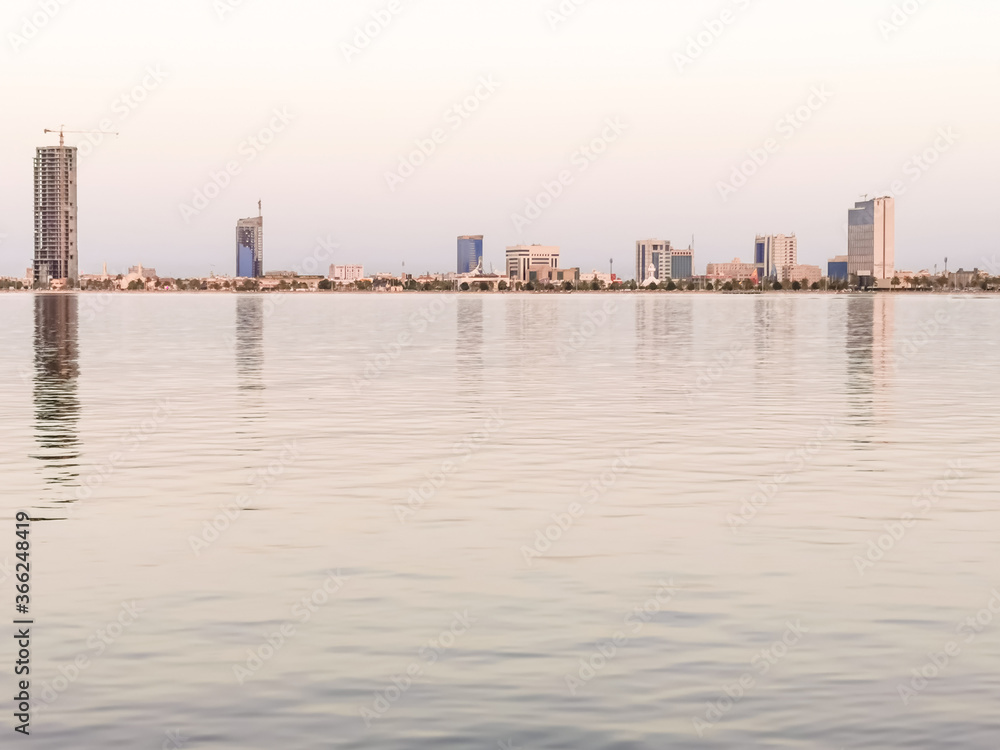 urban view from the sea