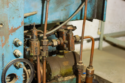 old water pump, old rusty water pump