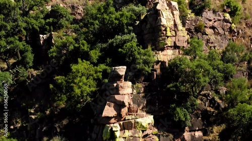 cork oak natural area of Mosquera alto palancia spain mditerranean aerial view