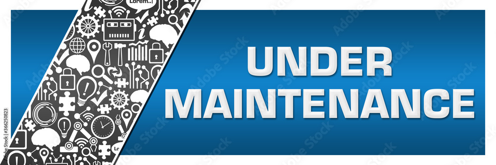Under Maintenance Blue Grey Technology Element Blue Left Side Under Maintenance Blue Grey Technology Element Blue Left Side