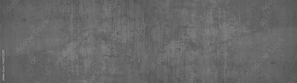 Obraz premium Gray grey anthracite grunge dark stone concrete cement texture background panorama banner long