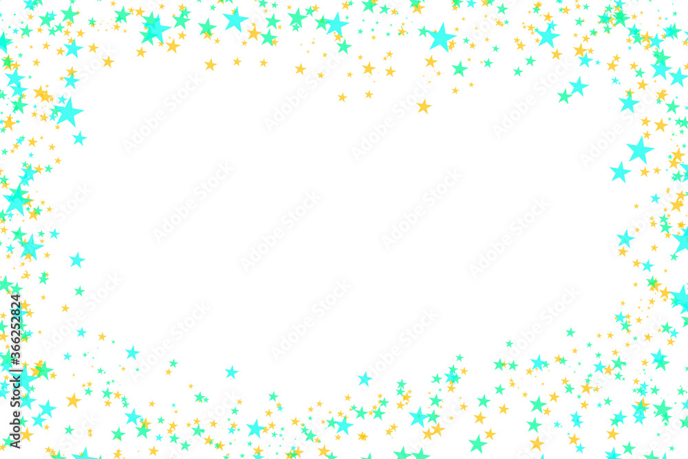 Abstract colorful confetti frame. Stars Isolated on the white
Abstract colorful confetti frame. Stars Isolated on the white