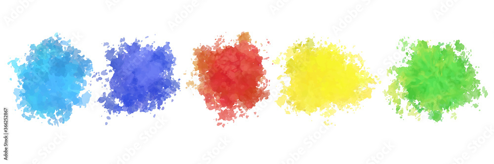 5 colorful splashes element