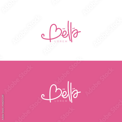 Logotype design with Bella name photo