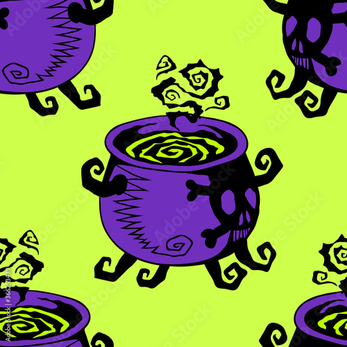 Halloween celebration seamless pattern